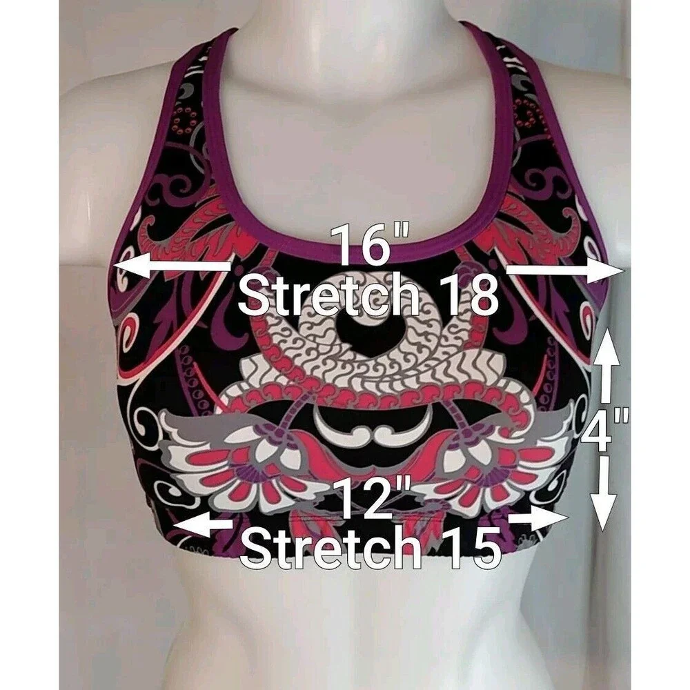 Athleta‎ Women's Floral Sportswear Athletic Bra Top Size Small